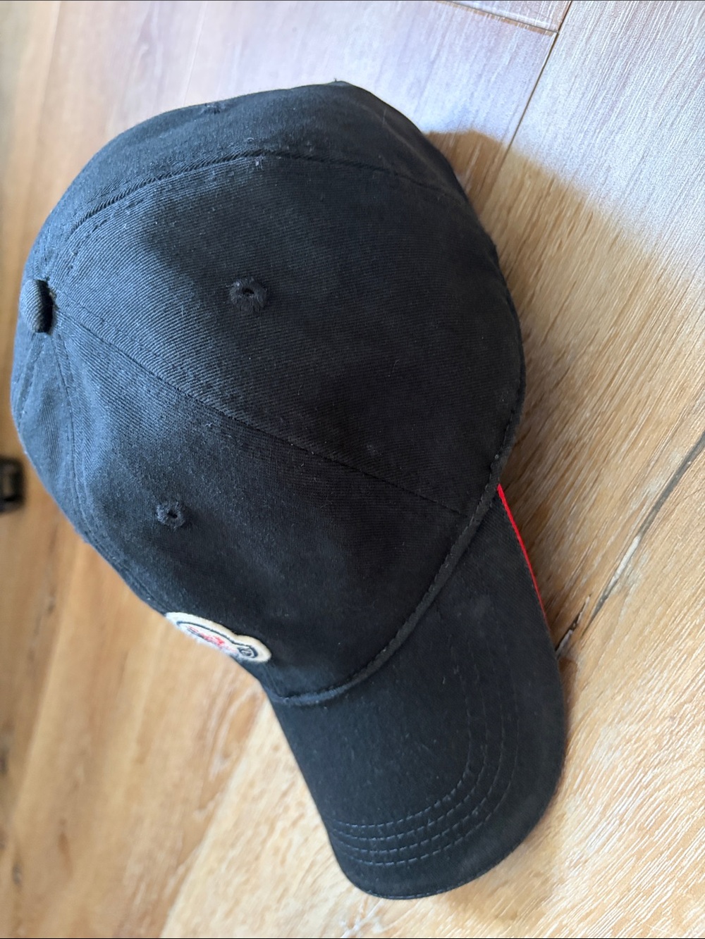 Moncler Black Baseball Cap with Logo Patch - Picture 5 of 5